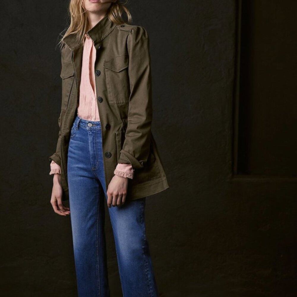 Rebecca Taylor La Vie Stretch Twill Utility Coat